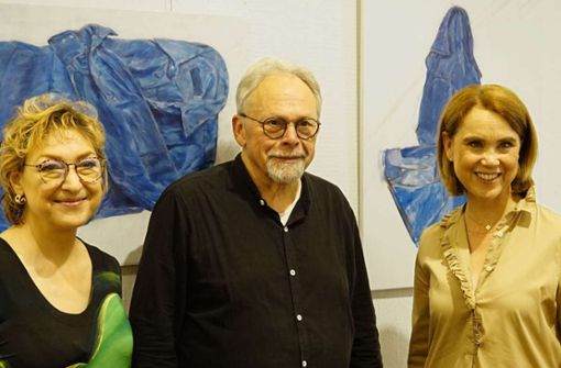 Heike Renz, Helge Bathelt und Kunstministerin Petra Olschowski (von links). Foto: Meike Reisle