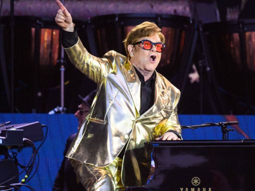Elton John bei seinem letzten Konzert in Großbritannien. Foto: imago/PA Images
