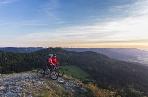 Für Mountainbiker wird die Alb, wie beispielsweise hier  am Böllat bei Albstadt, immer attraktiver.Foto: Thomas Rathay Foto:  