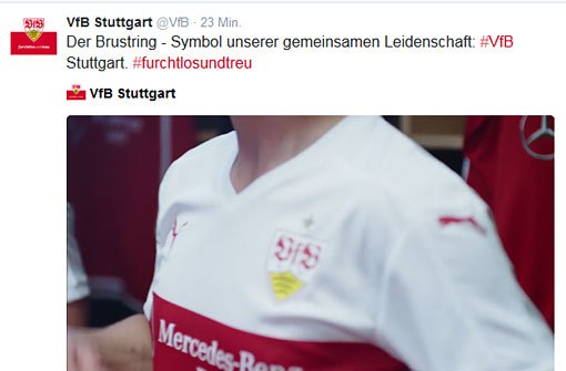 Sein neues Trikot stellt der VfB Stuttgart in einem Imagevideo vor. Foto: a href=https://twitter.com/VfB target=_blanktwitter.com/vfb/a