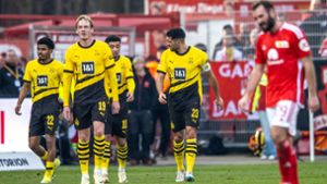 Karim Adeyemi sorgte für den ersten Dortmunder Treffer beim Auswärtserfolg in Berlin. Foto: Andreas Gora/dpa