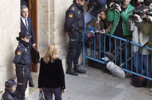 Gegenüber den Journalisten hat sich Infantin Cristina wortkarg gegeben. Foto: dpa