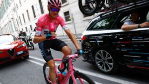 Christopher Froome während der letzten Etappe des Giro d’Italia. Foto: AFP