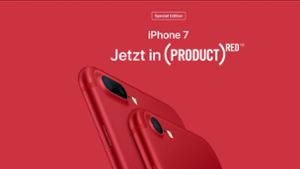 Das iPhone 7 gibt es jetzt auch in rot. Foto: www.apple.com/Screenshot