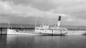 Die „Säntis“ war im Mai 1933 nicht mehr fahrtauglich und in der Seemitte zwischen Romanshorn auf Schweizer und Langenargen auf deutscher Seite versenkt worden. Foto: dpa/Schiffsbergeverein