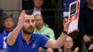 Tabellenspitze verteidigt: Die Rechnung von MTV-Trainer Giannis Athanasopoulos ist aufgegangen. Foto: Baumann