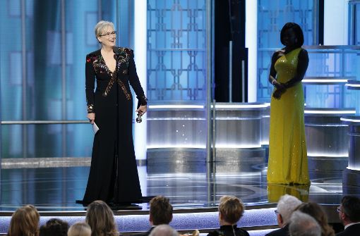 Meryl Streep hielt eine bewegende Rede gegen den künftigen US-Präsidenten Donal Trump. Foto: NBC