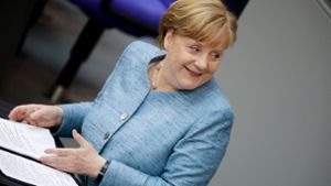 Angela Merkel bei der Generaldebatte im Bundestag. Foto: dpa