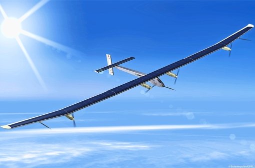 Der Solarflieger Solar Impulse 2 soll voraussichtlich am Montag starten. Dabei geht es von Abi Dhabi aus rund 35 000 Kilometer in Richtung Osten Foto: dpa