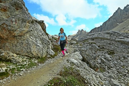 Susanne Reißer hat beim 17,5 Kilometer langen Drei Zinnen Alpine Run alles gegeben. Foto: privat