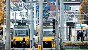 Die Stuttgarter Straßenbahnen AG  baut ihr Streckennetz weiter aus. Ein wichtiger Knotenpunkt ist dabei auch der Halt in Vaihingen. Foto: Lichtgut/Achim Zweygarth