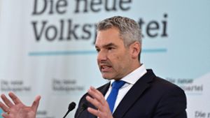 Karl Nehammer soll neuer Kanzler von Österreich werden. Foto: AFP/JOE KLAMAR