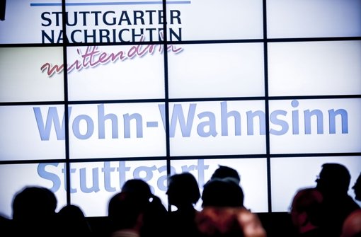 Die Wohnungsnot in  Stuttgart war auch Thema einer „Mittendrin“-Veranstaltung der Stuttgarter Nachrichten im März 2013 vor fast 400 Gästen in der Sparda-Welt. Foto: Leif Piechowski