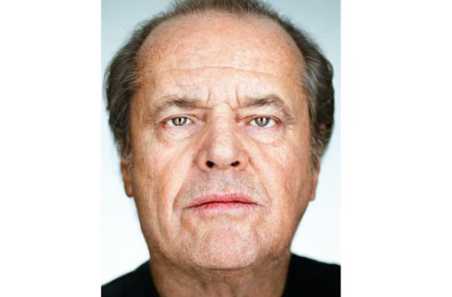 Nahaufnahme eines Schauspielstars: Jack Nicholson, fotografiert von Martin Schoeller im Jahr  2002. Foto: Martin Schoeller/Steidl Verlag
