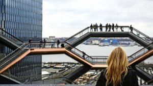 Blickfang des Stadtviertel ist „The Vessel“ (das Gefäß): eine Stahlskulptur aus 154 verschachtelten Treppen. Foto: Getty Images