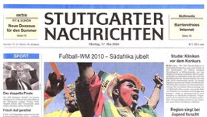 Historische Schlagzeilen: Heute vor 20 Jahren in den Stuttgarter Nachrichten