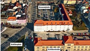 Schiller- und Arsenalplatz sollen umgestaltet werden. Foto: GeoBasis-DE/BKG©2016 Google