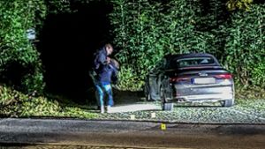 Spurensicherung am 1. September am gestohlenen Audi  in Sindelfingen Foto: SDMG/SDMG / Frank Dettenmeyer