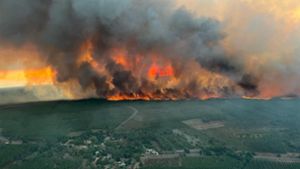 In Saint Magne, südlich von Bordeaux, steht der Wald in Flammen. Foto: dpa/Uncredited