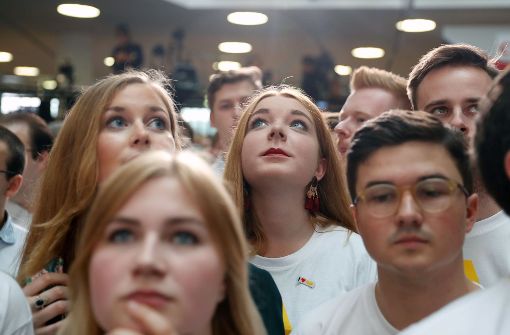 Enttäuschung bei den CDU-Anhängern in Berlin: die Partei muss Verluste hinnehmen. Foto: AFP