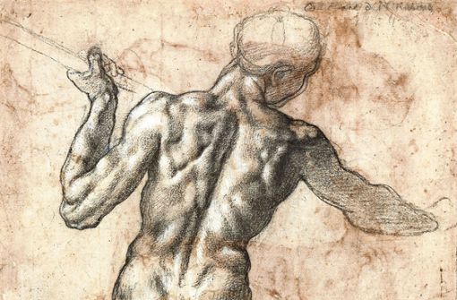 Von solchen Muckis wird In vielen Fitnessstudios geträumt:  Michelangelo hat mit seinen Akten ein Bild des Mannes geprägt, das derzeit wieder Konjunktur hat. Foto: Albertina, Wien