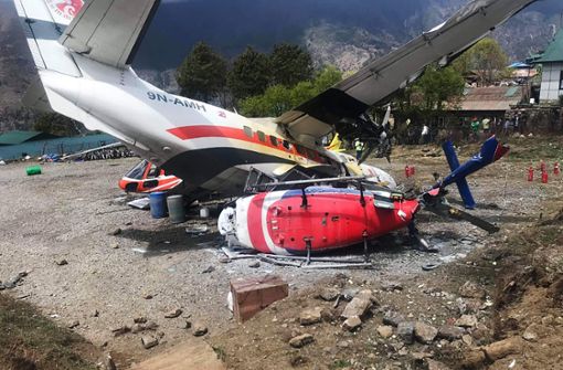 Bei einem Unfall am Tenzing Hillary Airport beim Mount Everest sind drei Menschen ums Leben gekommen. Foto: AFP
