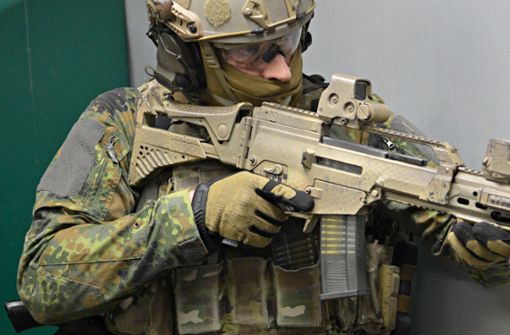 Nachfolger gesucht: das Sturmgewehr G 36 der Bundeswehr – hier in einer Spezialkräfte-Version. Foto: picture alliance/dpa/Franziska Kraufmann