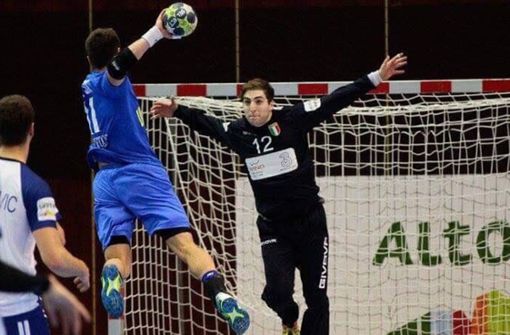 Im Tor der italienischen Handball-Nationalmannschaft: Domenico Ebner. Foto: Isabella Gandolfi