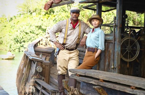 Dwayne „The Rock“ Johnson und Emily Blunt in „Jungle Cruise“ Foto: Disney/Frank Masi