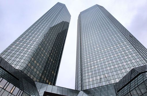 Die Zwillingstürme der Deutschen Bank in Frankfurt. Foto: AFP