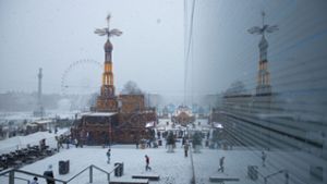 Der Kessel ist am Mittwoch in winterliches Weiß gehüllt. Foto: Lichtgut/Leif Piechowski/Leif Piechowski