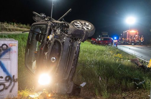 Die Unfallverursacherin wurde lebensgefährlich verletzt, der Fahrer des anderen Autos leicht. Foto: 7aktuell.de/Simon Adomat/7aktuell.de | Simon Adomat