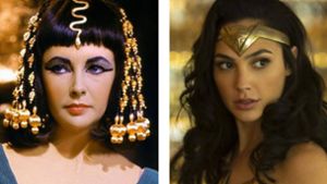Elizabeth Taylor (links) in „Cleopatra“ (1963), Gal Gadot in „Wonder Woman 1984“ (2020) Foto: imago images/Mary Evans, imago images/Cinema Publishers Collection