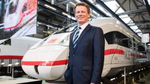 Bahnchef Lutz freut sich über steigende Fahrgastzahlen. Foto: AFP