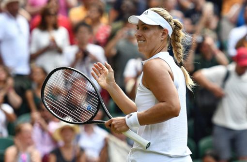 Angelique Kerber freut sich über den deutlichen Drittrunden-Sieg in Wimbledon. Foto: AFP