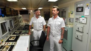 Florian Silbereisen (rechts) und Daniel Morgenroth auf dem ZDF-„Traumschiff“ Foto: ZDF//Dirk Bartling