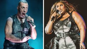 Till Lindemann und Lizzo – zwei internationale Superstars gegen die Vorwürfe erhoben werden Foto: Imago/Gonzales Photo/Sebastian Dammark, Zuma Wire/Valeria Magri