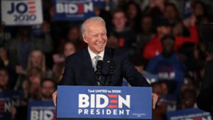 Joe Biden hofft auf weitere Erfolge am „Super Tuesday“. Foto: AFP/SCOTT OLSON