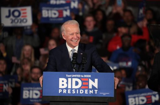 Joe Biden hofft auf weitere Erfolge am „Super Tuesday“. Foto: AFP/SCOTT OLSON