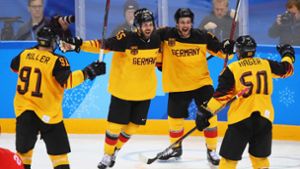 Die deutschen Eishockey-Spieler hatten sogar die Chance auf Gold bei Olympia 2018. Foto: dpa
