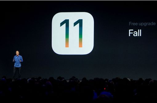 Das neue Apple Betriebssystem iOS 11 kommt breits im Herbst. Foto: AFP