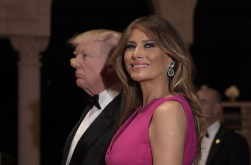 Melania Trump mit US-Präsident Donald Trump. Foto: AP