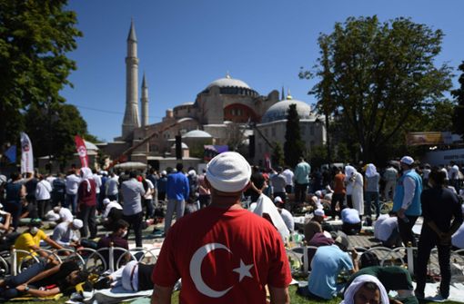 Erdogan hatte die Umwandlung der früheren byzantinischen Kathedrale in eine Moschee angeordnet. Foto: AFP/OZAN KOSE