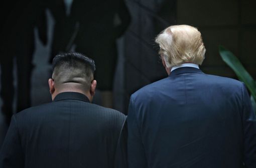 Das Treffen zwischen Kim Jong Un und Donald Trump hatte keine Einigung erbracht. (Archivbild) Foto: dpa