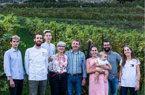 Die Partner des Ludwigsburger Hotels Bergamo: die Mitglieder der Familie, die das Bio-Weingut Vini Tosca in der italienschen Stadt betreiben. Foto: privat