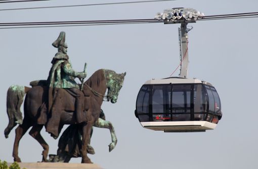 Das Foto zeigt die Seilbahn in Koblenz. Foto: dpa