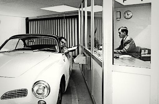 Der Autoschalter der Volksbank in der Tiefgarage am Arsenalplatz. 1976 wird er zum Schauplatz eines spektakulären Raubzugs. Foto: Volksbank Ludwigsburg