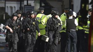 Die Londoner Polizei ist mit einem Großaufgebot im Einsatz. Foto: AP