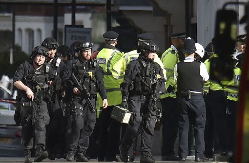 Die Londoner Polizei ist mit einem Großaufgebot im Einsatz. Foto: AP