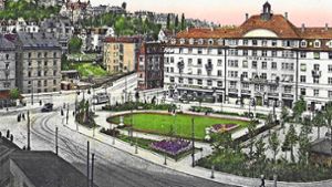 Der Marienplatz mit grüner Rasenfläche im Jahr  1917 Foto: Sammlung Wibke Wieczorek